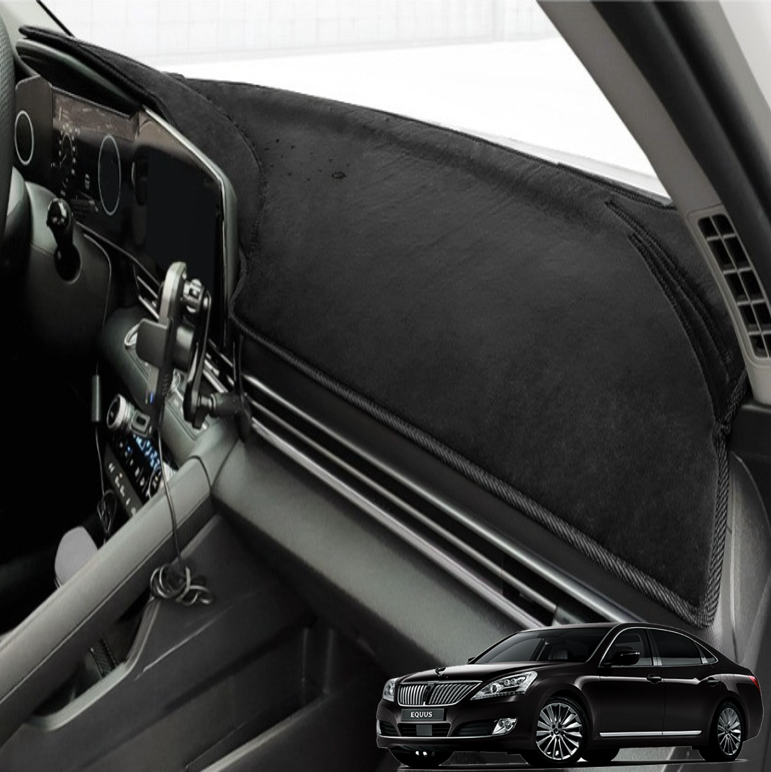 오토모듬 현대 에쿠스 뉴에쿠스 신형에쿠스 차량용 논슬립 대시보드 커버 맞춤형 마이크로 벨벳 블랙(고정 켈패드포함)