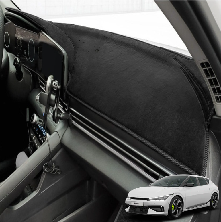 오토모듬 기아 EV6 차량용 논슬립 대시보드 커버 맞춤형 마이크로 벨벳 블랙(고정 켈패드포함)