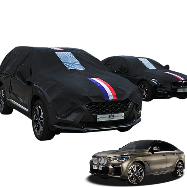 오토모듬 BMW X6 VIP 블랙 삼선띠 하프 상단바디 자동차커버 이물질방지 차량보호 스크래치방지