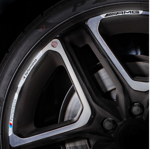 알루미늄 휠가드 포인트 스티커  BMW M 벤츠 AMG 제네시스 현대 N 퍼포먼스 스크래치 방지