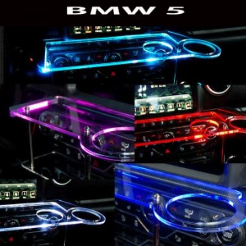 오토모듬 ArtX BMW 5시리즈 2017~ USB 5V LED 2단 차량용 무중력테이블 컵홀더 식탁 자동차 선반 핸드폰 거치대 수납용품