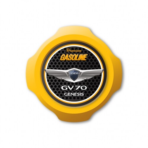 오토모듬 엠블럼 로고 UV 클리어 프린팅 혼유방지 주유구캡 제네시스 GV70 가솔린