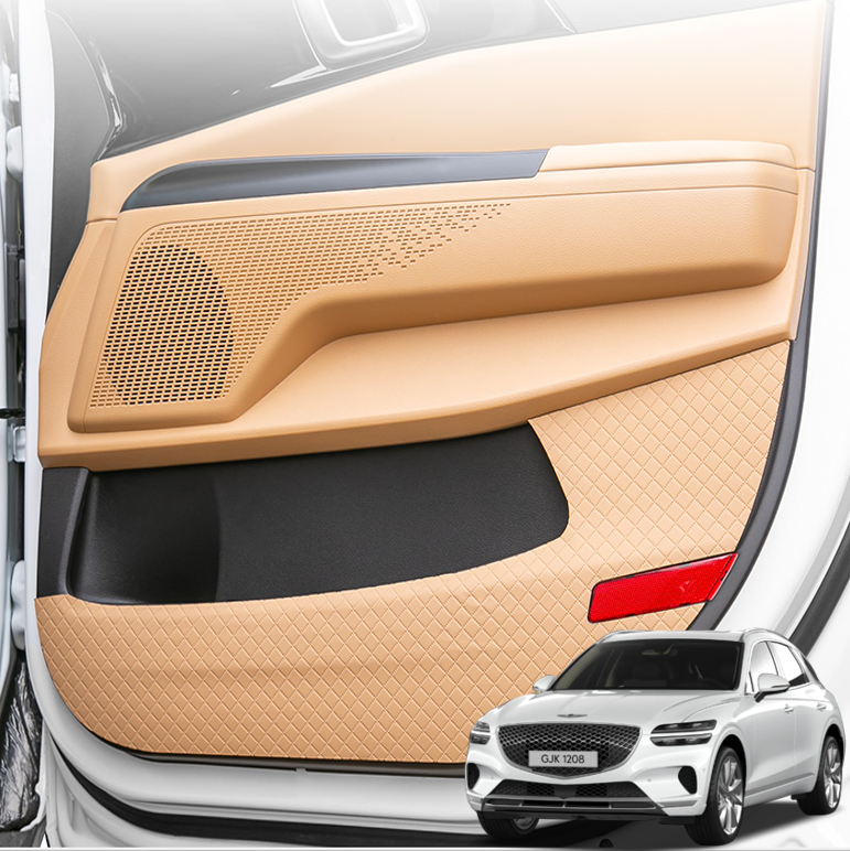 오토모듬 제네시스 GV70 VIP 편한 리무진 엠보 순정형 가죽 차량용 도어커버 스크래치방지 커버(4P)